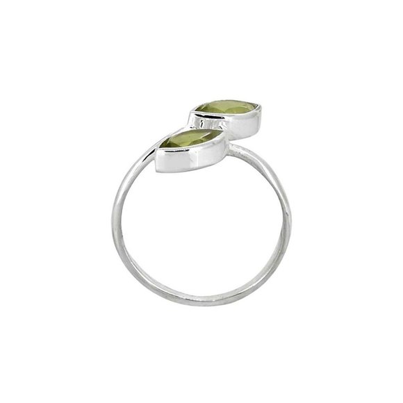 New Gorgeous 925 Silver Natural Peridot Ring - Picture 4 of 8